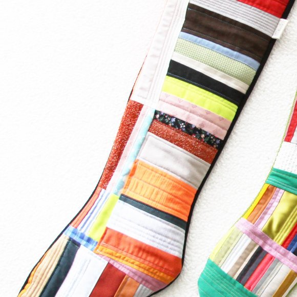 QUILTED HOLIDAY STOCKING - OOAK! (A) - Picture 8 of 10